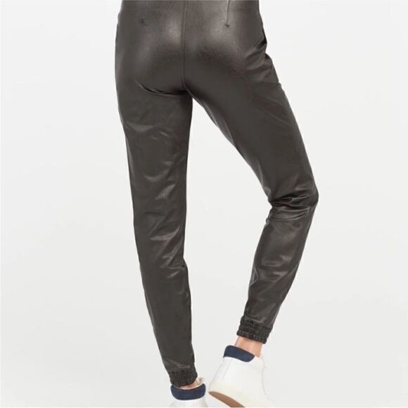Spanx Leather Like Joggers Pants sz 1X - Picture 3 of 10